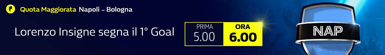 Quota maggiorata: Napoli - Bologna