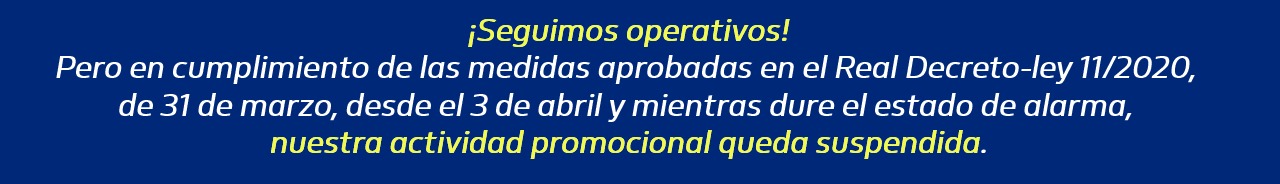 Cancelación actividad promocional
